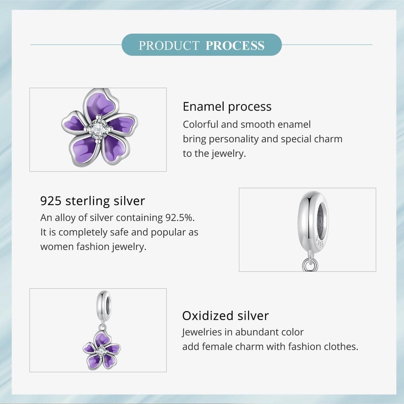 VOROCO Store Coffee Moon Star Dream Catcher Charms for Bracelet 925 Sterling Silver Dangle & Beads Charm for Charm Bracelet and Necklace DIY Charm Jewelry Gifts for Women - Image 5